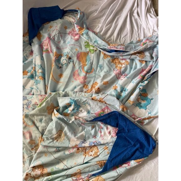 Vintage Care Bears Baby Blanket Comforter With Blue Backing - Picture 1 of 8